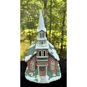 Lovely Vtg 1990’s Meryvn's Village Square Lighted Church Christmas Vintage